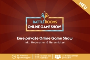 5er-Bundle Ticket für die Battle Rooms - Online Game Show: Die wohl spannensten 90 Minuten im Quiz-Show-Format